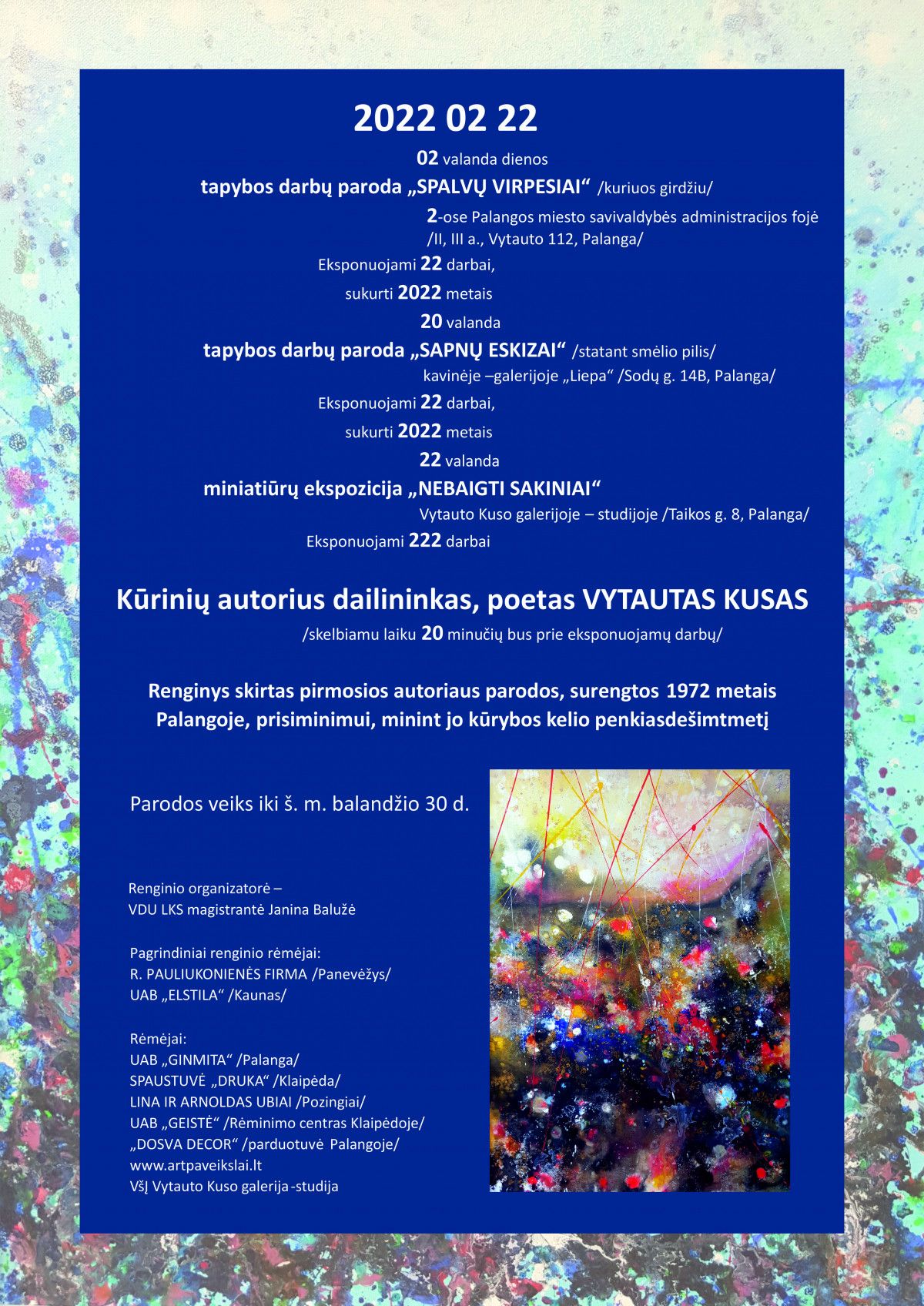 VšĮ Vytauto Kuso galerija-studija kviečia į renginį
