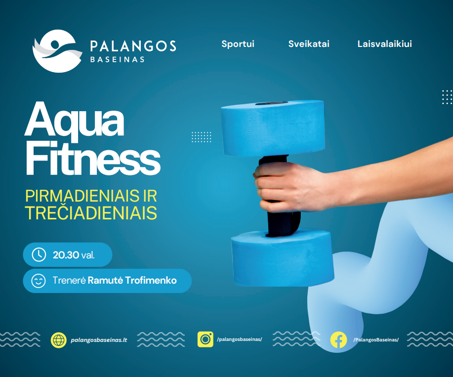 Aqua Fitness - Palangos baseine pirmadieniais ir trečiadieniais