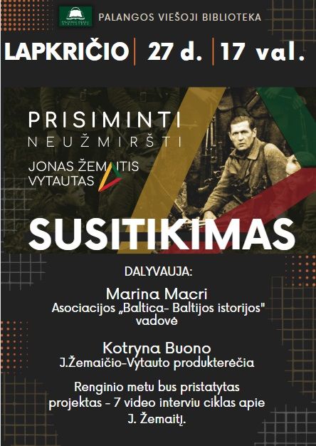 Susitikimas, skirtas prisiminti partizaną J. Žemaitį-Vytautą