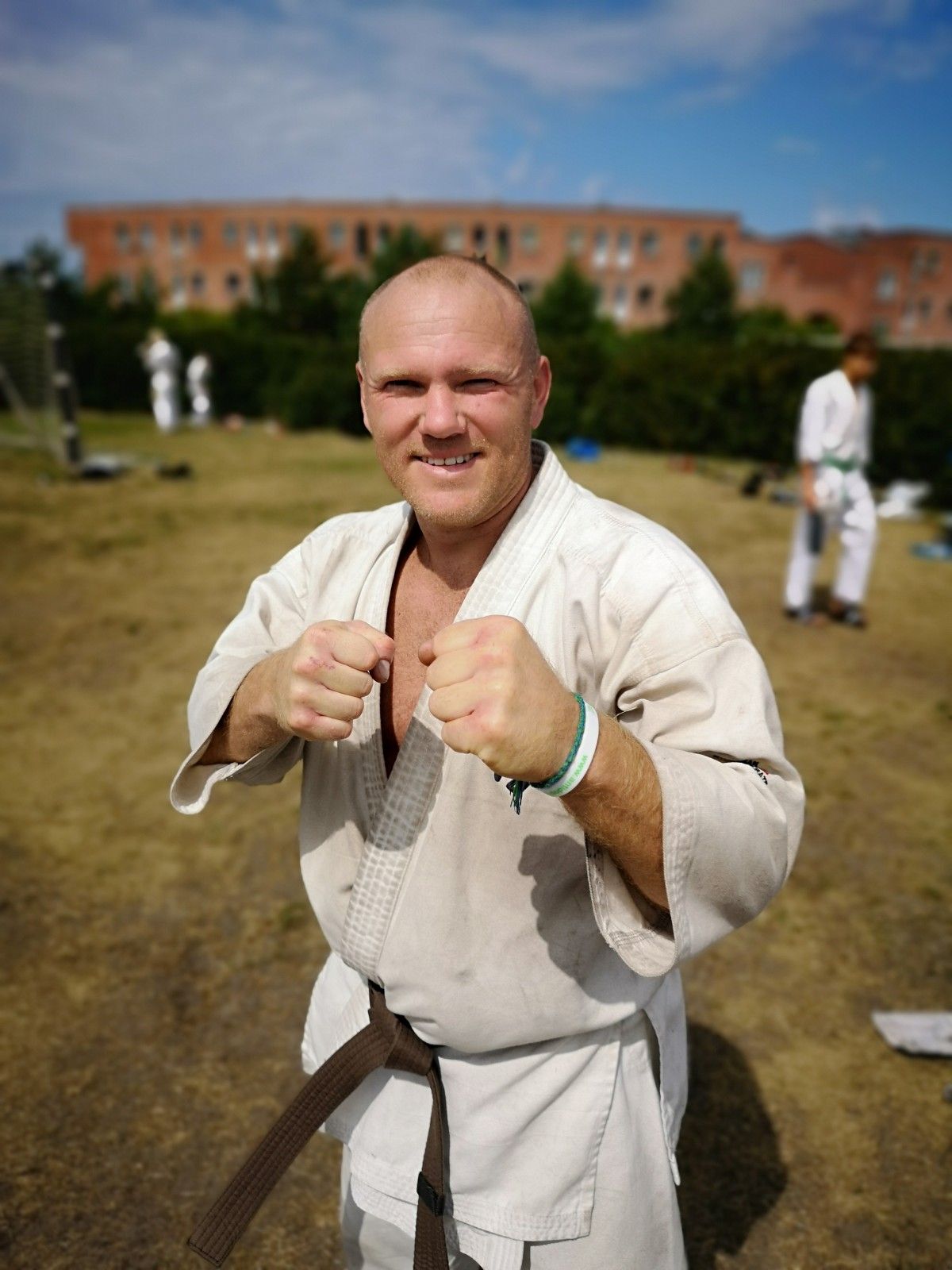 Palangos „Shodan” treneris Rimantas Visockis pasidabino juoduoju diržu