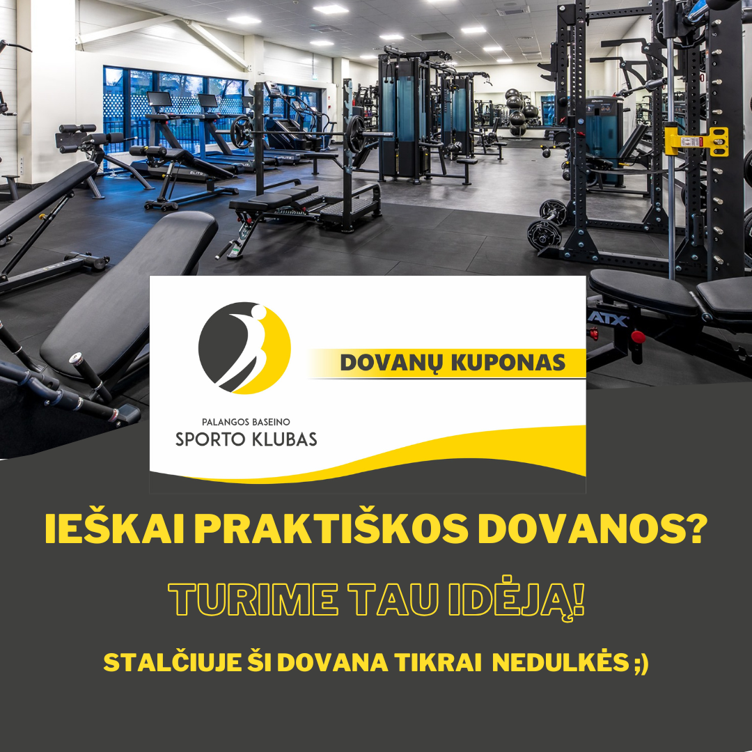 Ieškai praktiškos dovanos? Palangos baseino sporto klubo dovanų kuponas – tokia!