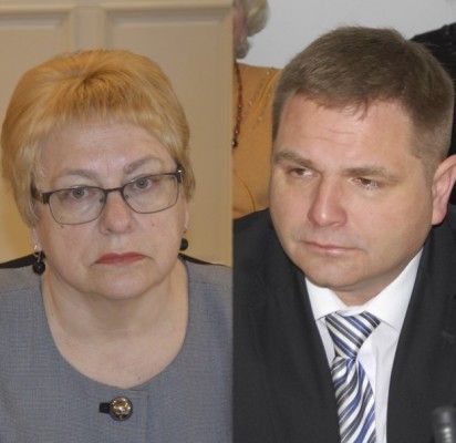 Tarybos nariai E. Kuznecova ir M. Skritulskas.