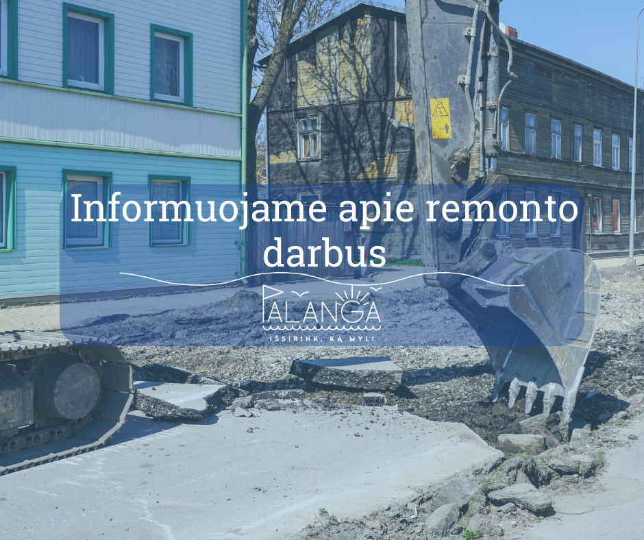 Vyksta Palangos poliklinikos Vytauto g. 92 atnaujinimo darbai. Suplanuotas poliklinikos teritorijos sutvarkymas