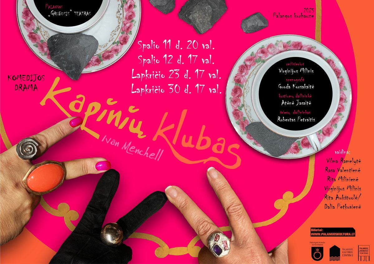 Palangos kultūros centro „Grubusis“ teatras grįžta į Kurhauzą su žiūrovų itin pamėgta vintažinės komedijos drama „Kapinių klubas“