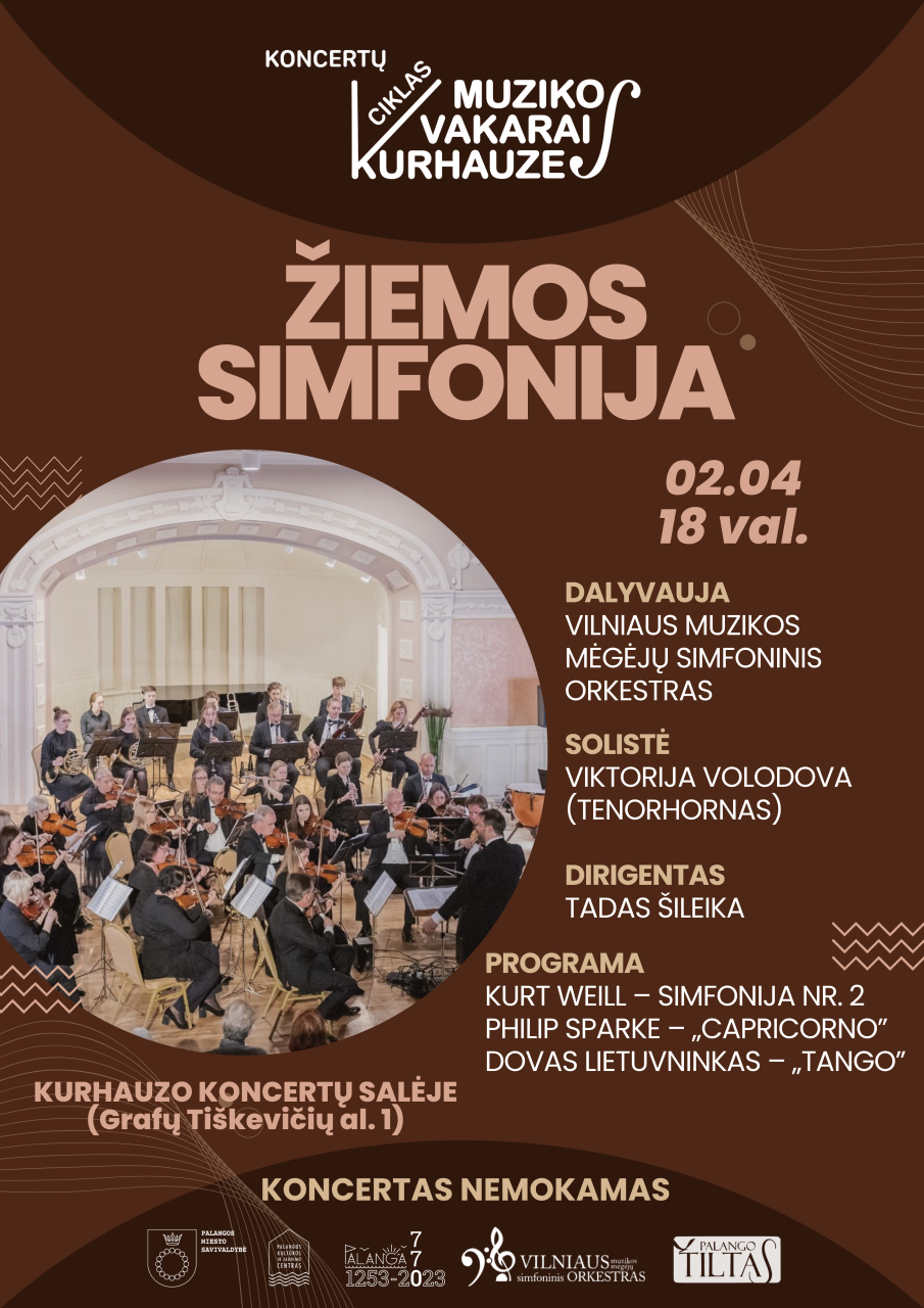 Muzikos vakarai kurhauze. 2023 m. koncertų ciklo atidarymo nemokamas koncertas „Žiemos simfonija“