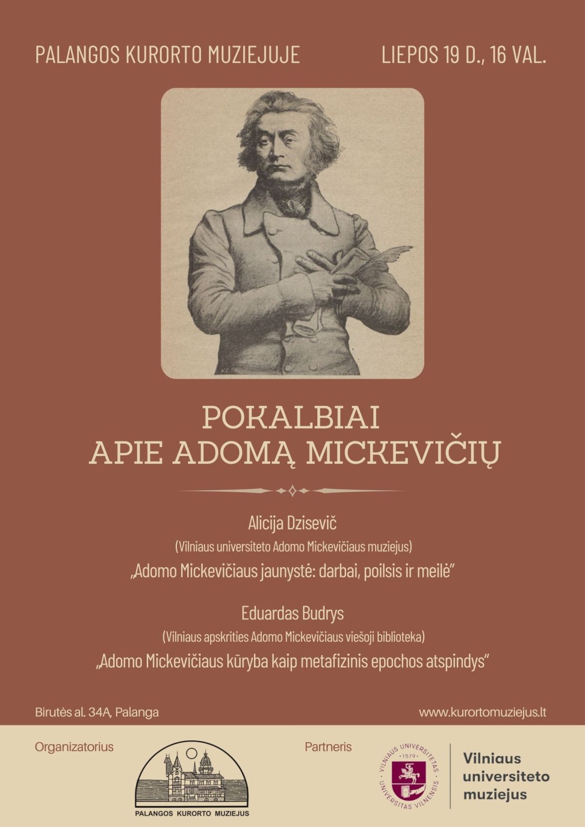 Kviečiame pokalbiui apie Adomą Mickevičių