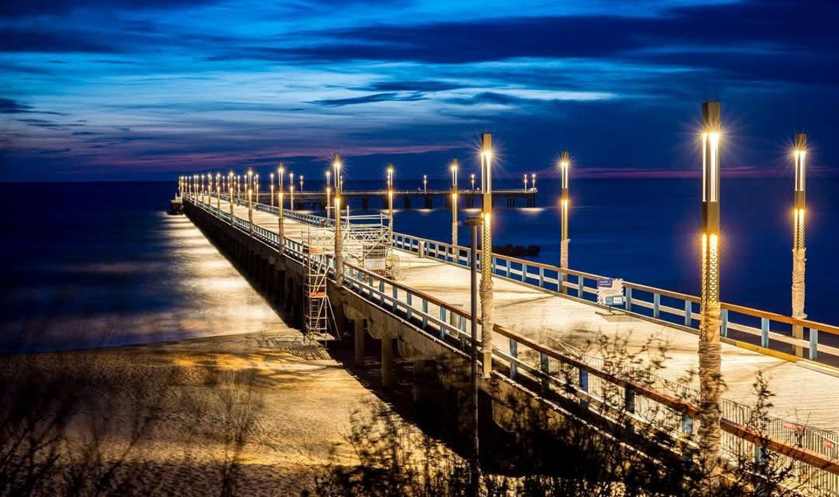 Palangos tilto apšvietimas. FOTO: BENDROVĖS ARCHYVAS