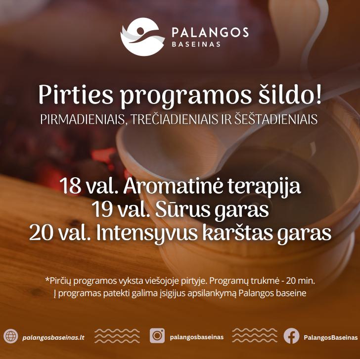 Palangos baseine - pirties programos šildo