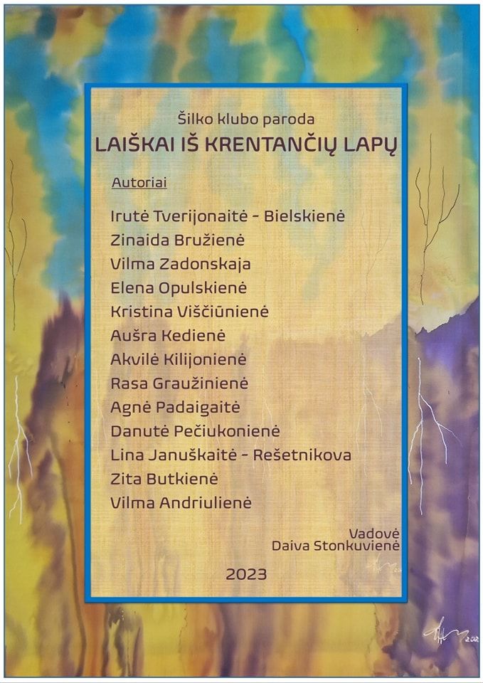Kviečiame į tapybos ant šilko darbų parodos atidarymą
