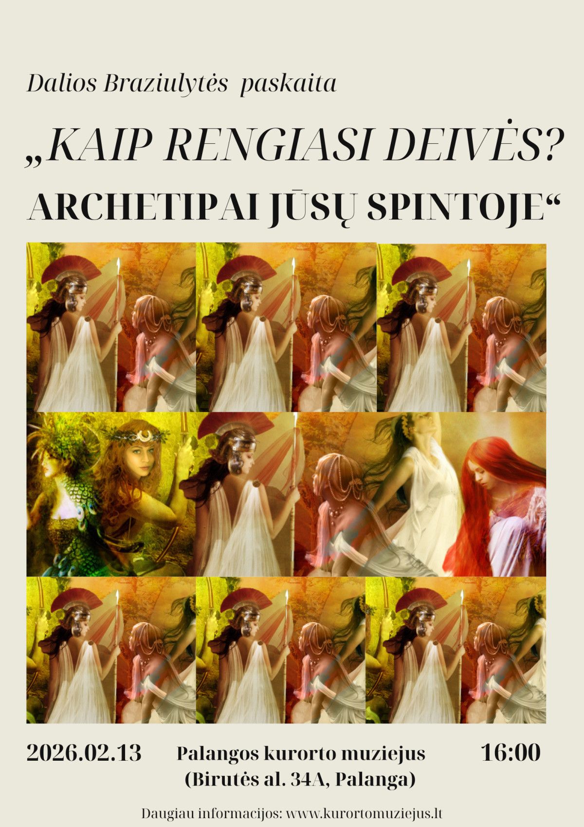 Kviečiame Jus į Dalios Braziulytės paskaitą „Kaip rengiasi deivės? Archetipai Jūsų spintoje“