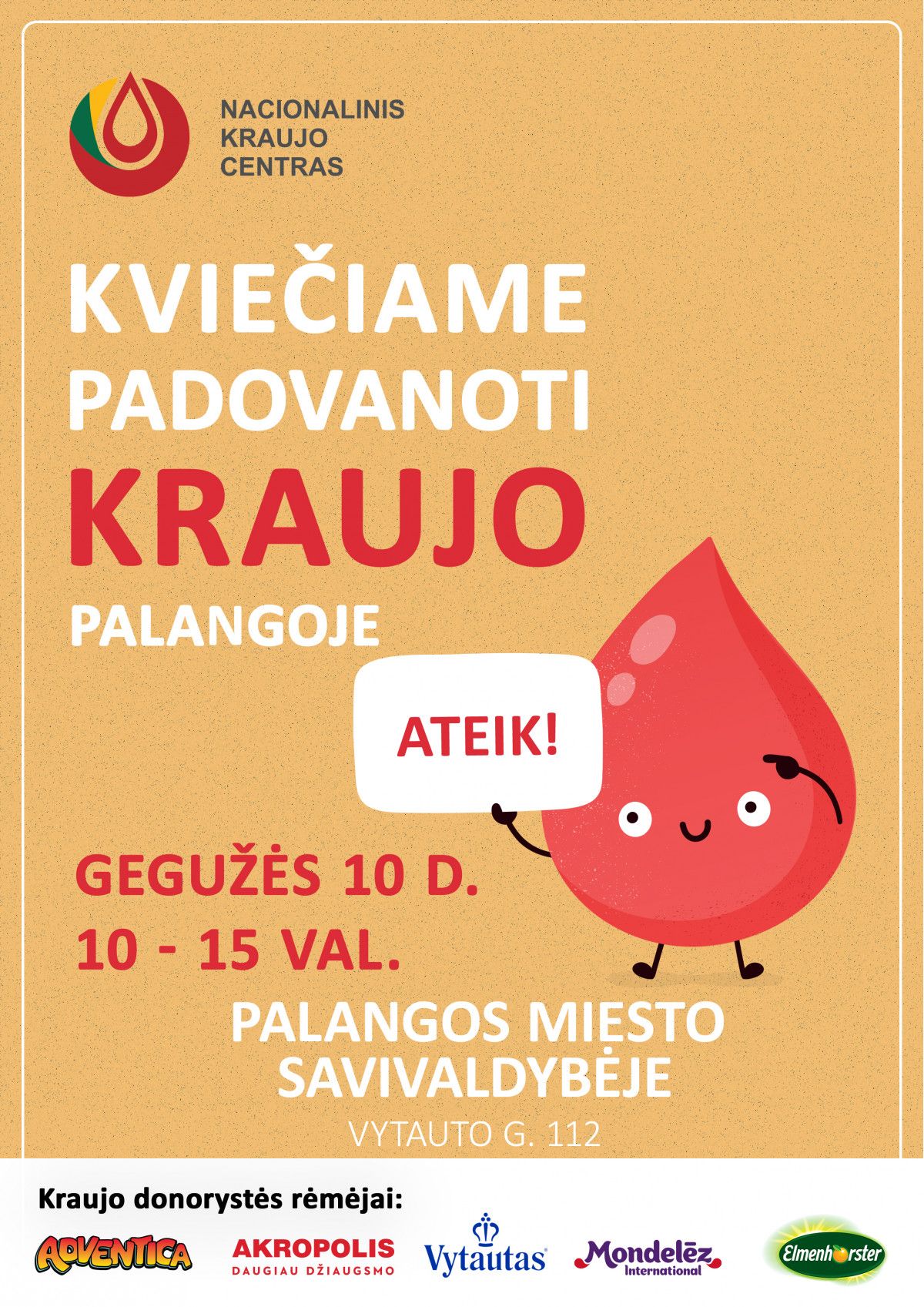 Gegužės 10 d. Savivaldybėje – kraujo donorystės akcija
