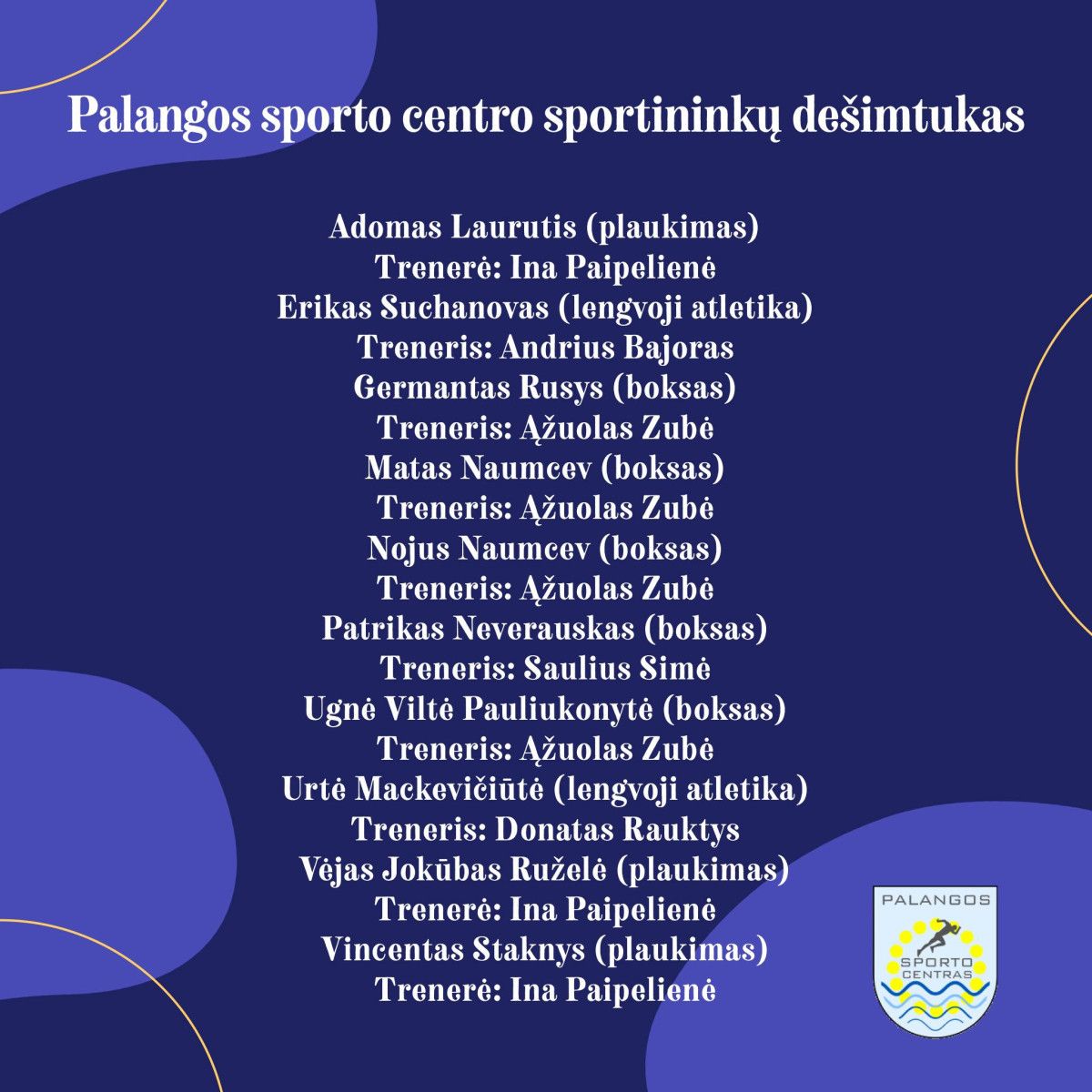 Sausio 10 dieną iškilmingai pagerbsime Palangos sporto bendruomenės talentus ir pasiekimus