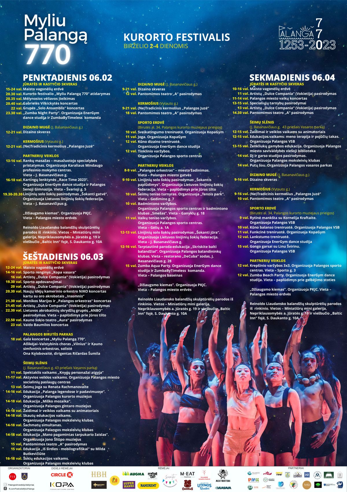 Kurorto festivalio "Myliu Palangą" programa