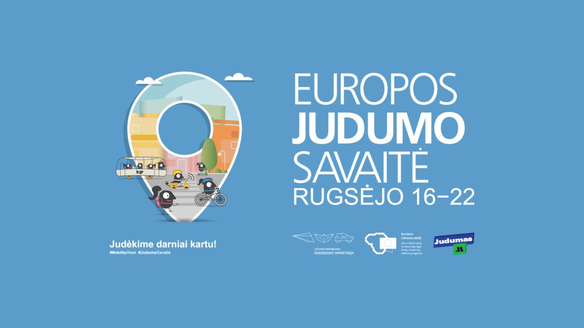 Į Lietuvą atkeliauja rugsėjo 16–22 d. vyksianti Europos judumo savaitė