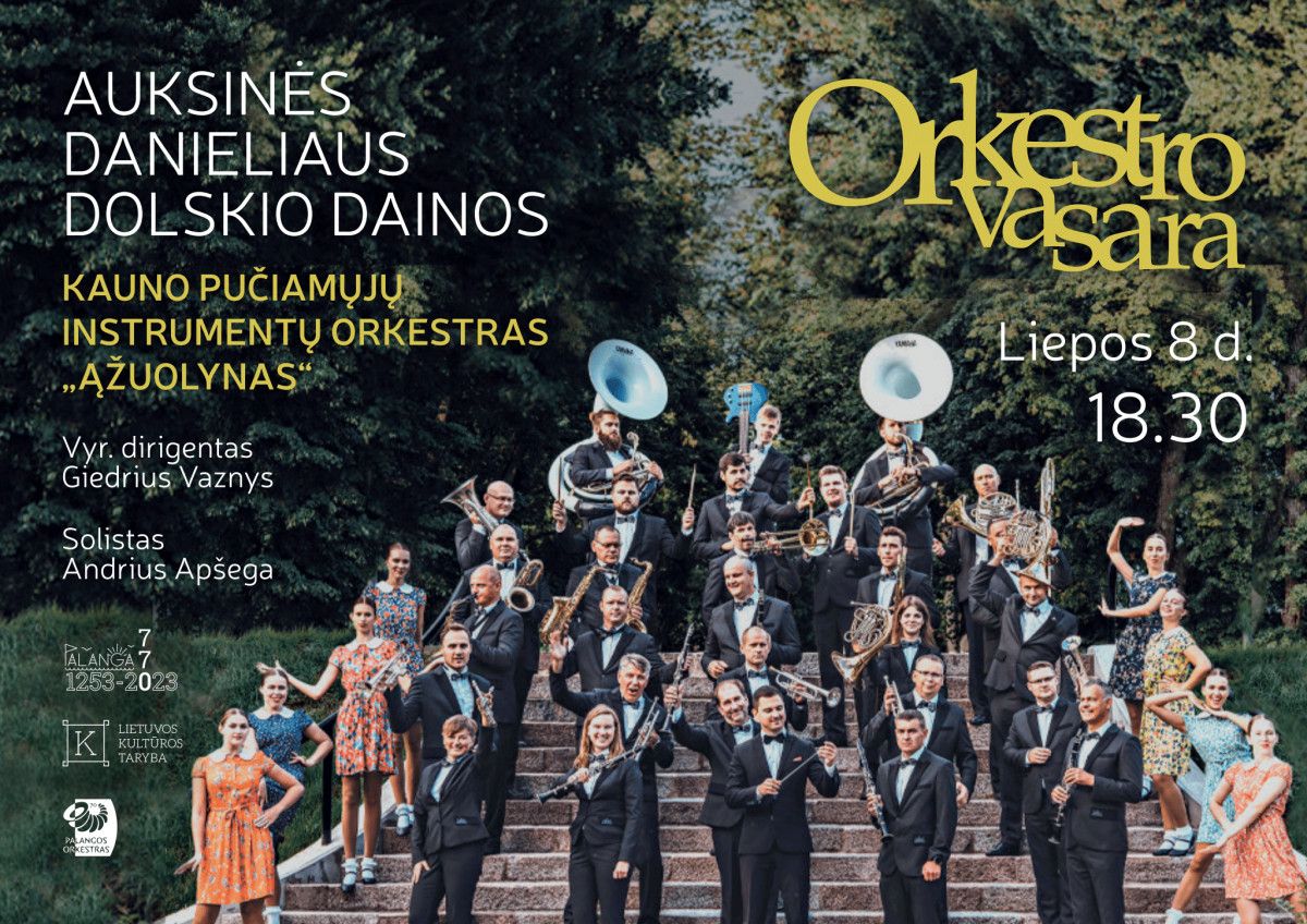 „Orkestro vasaros“ koncerte Palangoje – auksinės Danieliaus Dolskio dainos