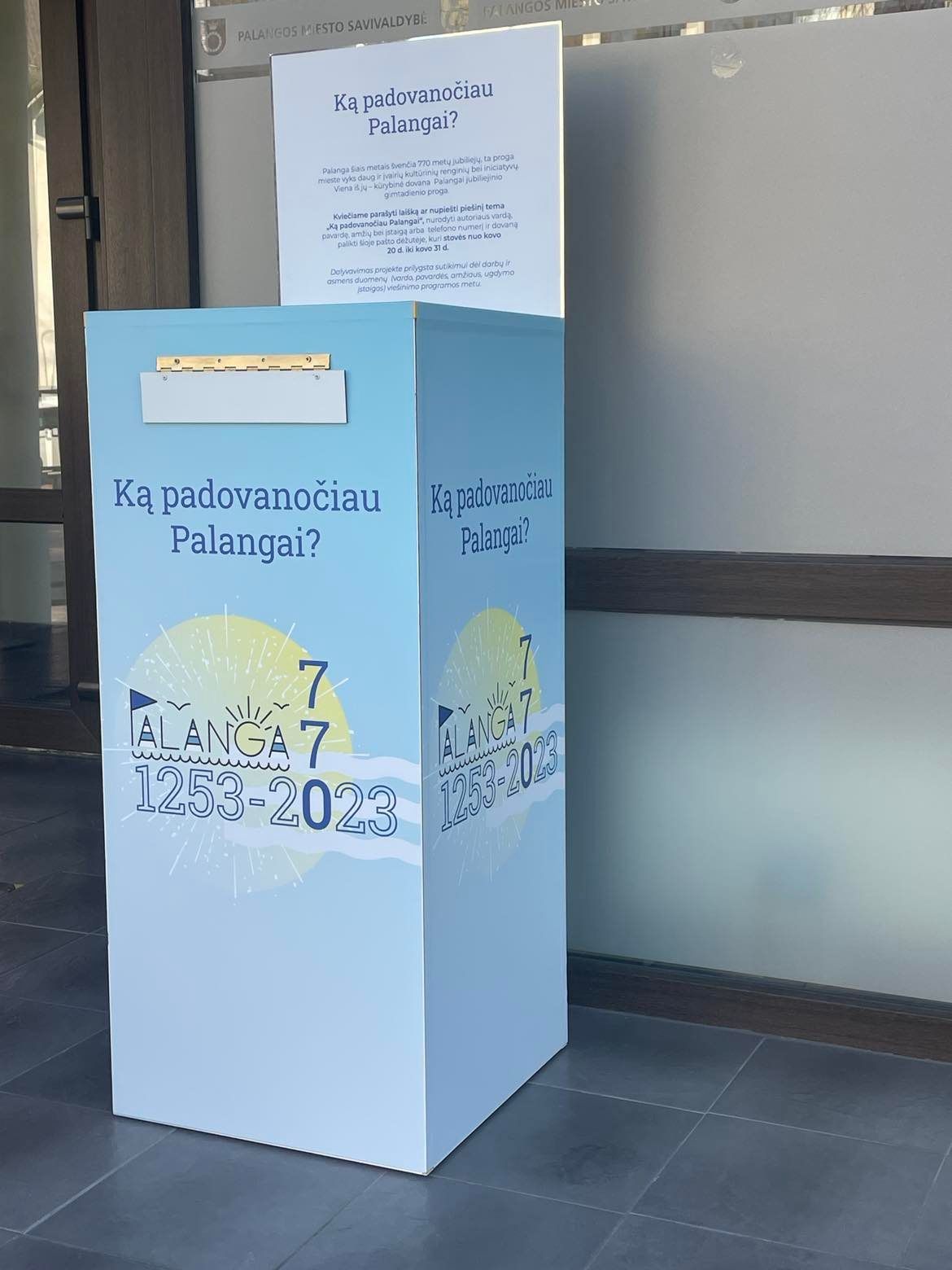 Ką padovanočiau Palangai?