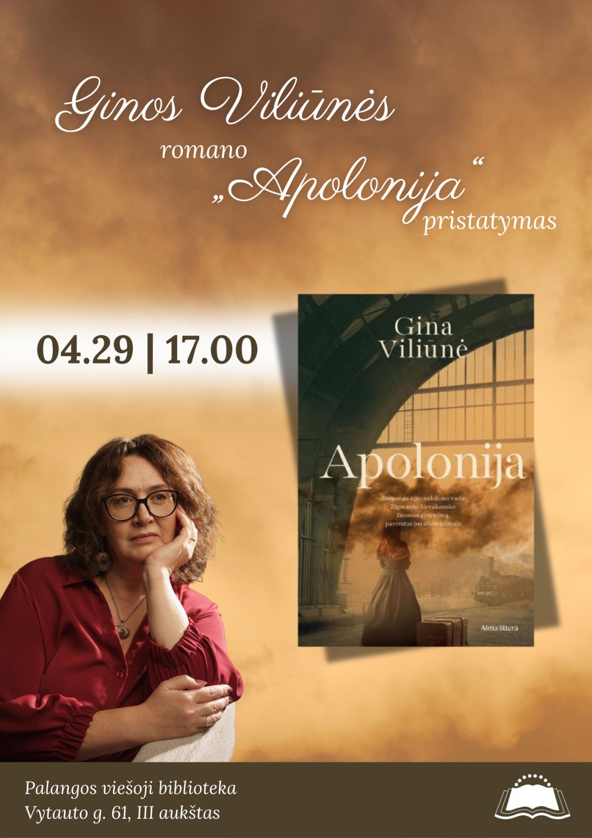 Ginos Viliūnės romano „Apolonija“ pristatymas
