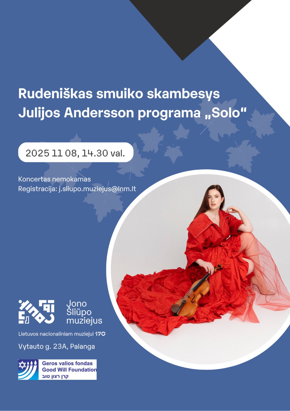 Rudeniškas smuiko skambesys – Julijos Andersson programa „Solo“