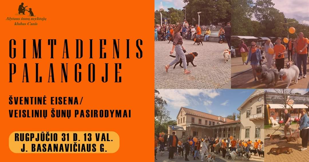 Alytaus šunų mylėtojų klubo nariai su augintiniais šeštadienį žygiuos Basanavičiaus gatve