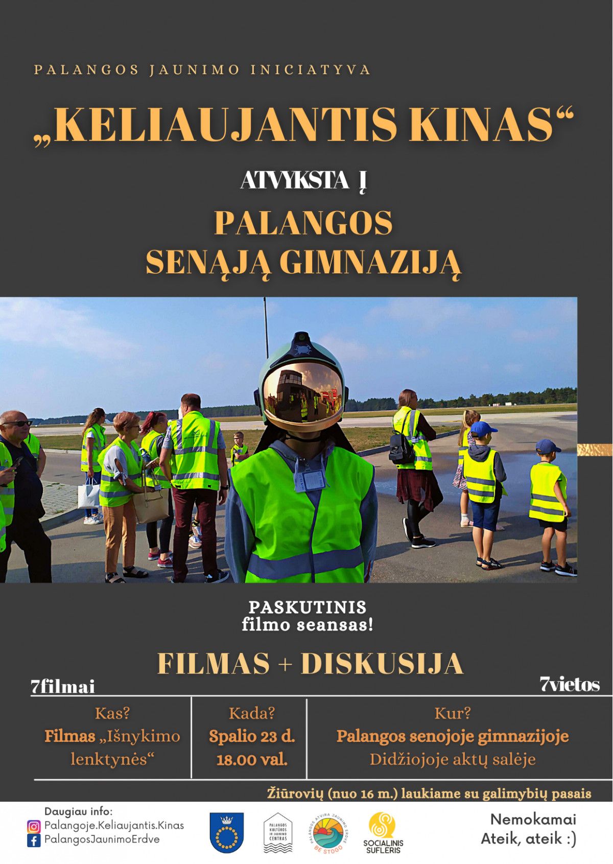 Jaunimas pristato: nemokamas filmo seansas Palangoje spalio 23 d.