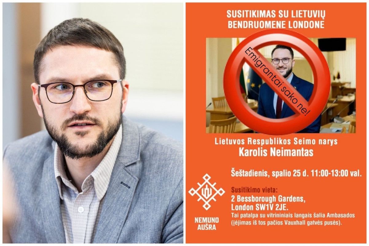 Pilietiškų lietuvių savanorių organizacija Jungtinėje Karalystėje kviečia boikotuoti susitikimą su "aušriečiu". Lrytas.lt nuotr.