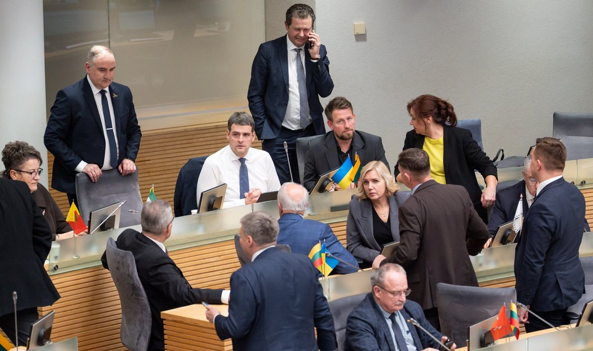 „Nemuno aušros“ frakcija Seime. FOTO: ANDRIUS UFARTAS | ELTA