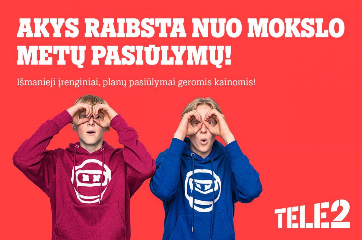 Mokyklinių prekių krepšelyje ne tik sąsiuviniai: išskirtiniai „Tele2“ pasiūlymai išmaniesiems įrenginiams