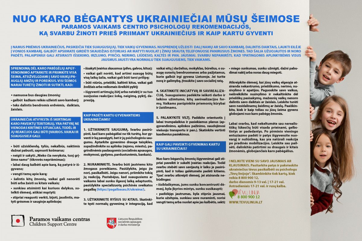 Nuo karo bėgantys ukrainiečiai mūsų šeimose