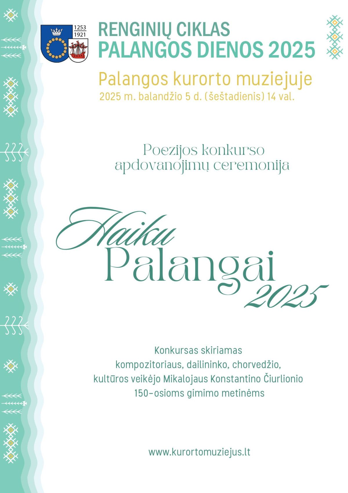 Kviečiame į poezijos konkurso „Haiku Palangai 2025“ apdovanojimų ceremoniją