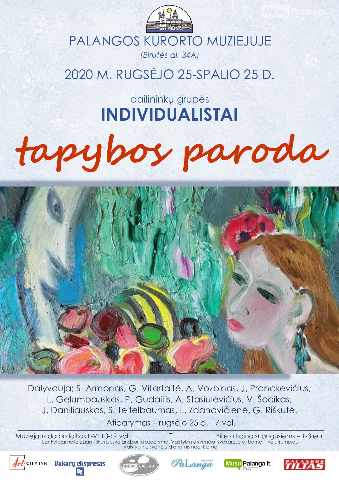 Palangos kurorto muziejuje atidaroma Lietuvos dailininkų grupės „Individualistai“ tapybos paroda