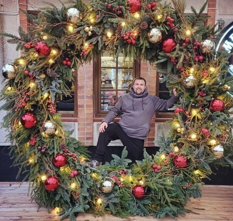Didžiausias kalėdinis vainikas pajūryje