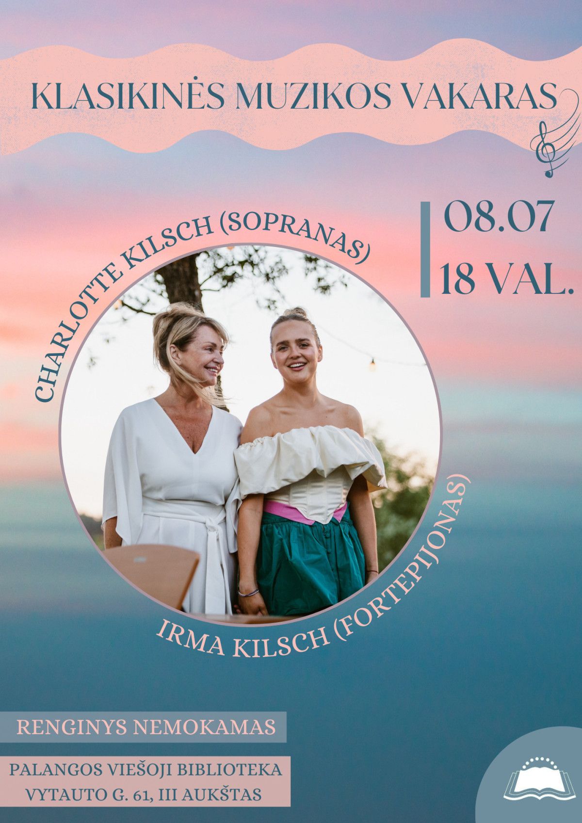 Klasikinės muzikos vakaras su Charlotte ir Irma Kilsch