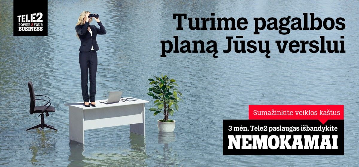 „Tele2“ veiksmų planas verslui: nuo išmanių sprendimų iki nemokamų paslaugų