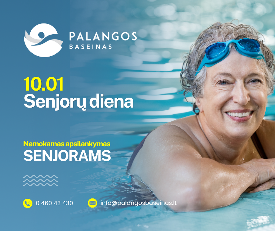 Spalio 1-ąją Palangos baseinas kviečia senjorus kartu paminėti Tarptautinę pagyvenusių žmonių dieną