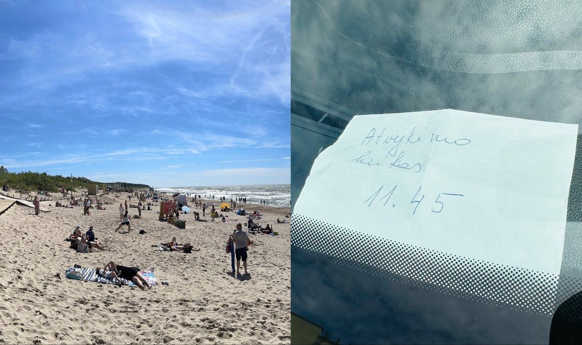 Parkavimo vieta Palangos centre leidžia sutaupyti parašiusiems atvykimo laiką. FOTO: JUSTINA ASAKAVIČIŪTĖ | DELFI