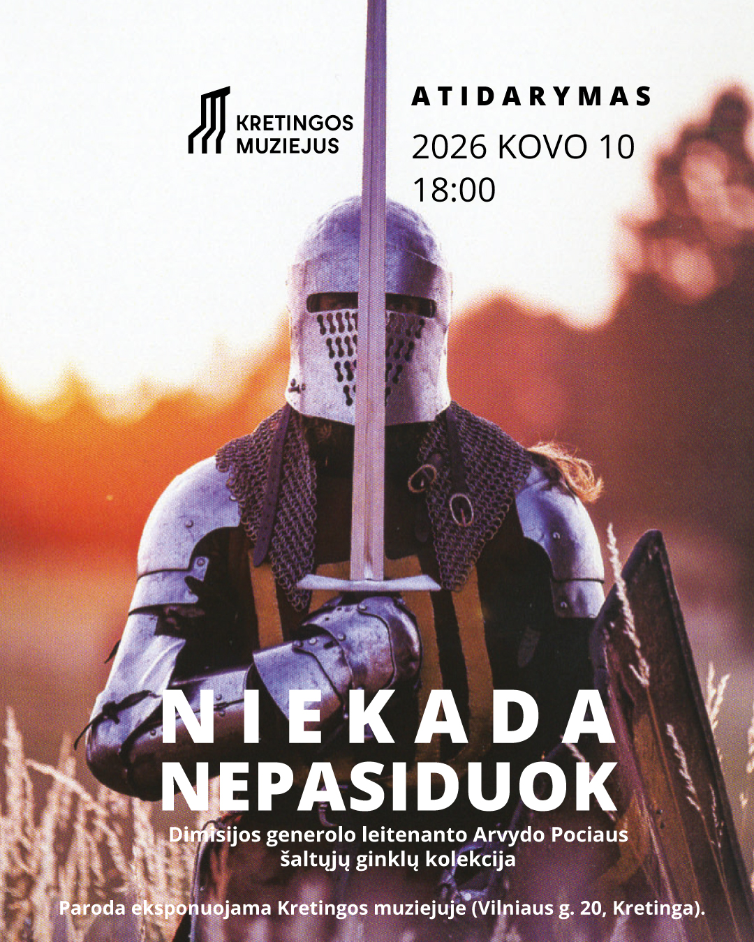 Kretingos muziejuje bus eksponuojama buvusio kariuomenės vado šaltųjų ginklų kolekcija