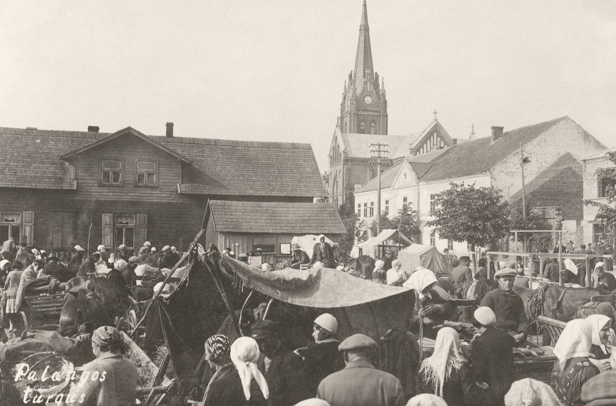 Palangos turgus. Atvirukas, apie 1923–1930 m. (LNM nuotr.)