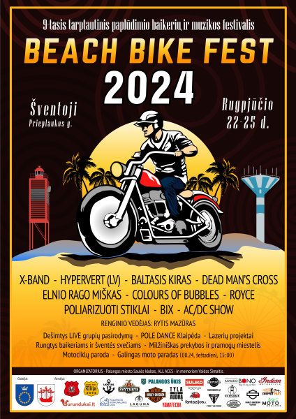 Šventojoje šurmuliuoja tarptautinis paplūdimio baikerių ir muzikos festivalis „Beach Bike Fest"