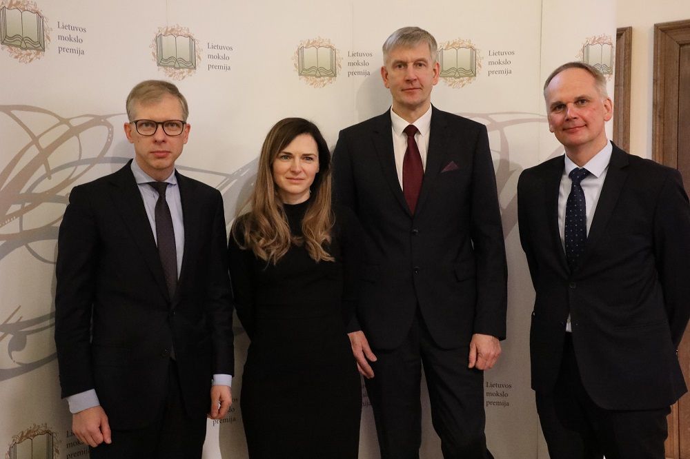 Iš kairės: J. Kupcinskas, J. Skiecevičienė, L. V. Jonaitis, G. Kiudelis. LSMUnuotr