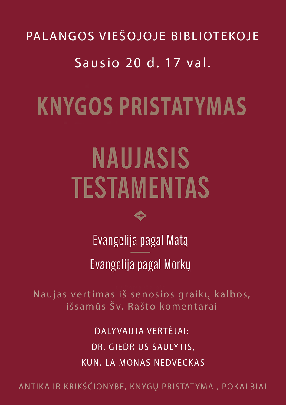 Bibliotekoje – Šventojo rašto vertimo pristatymas