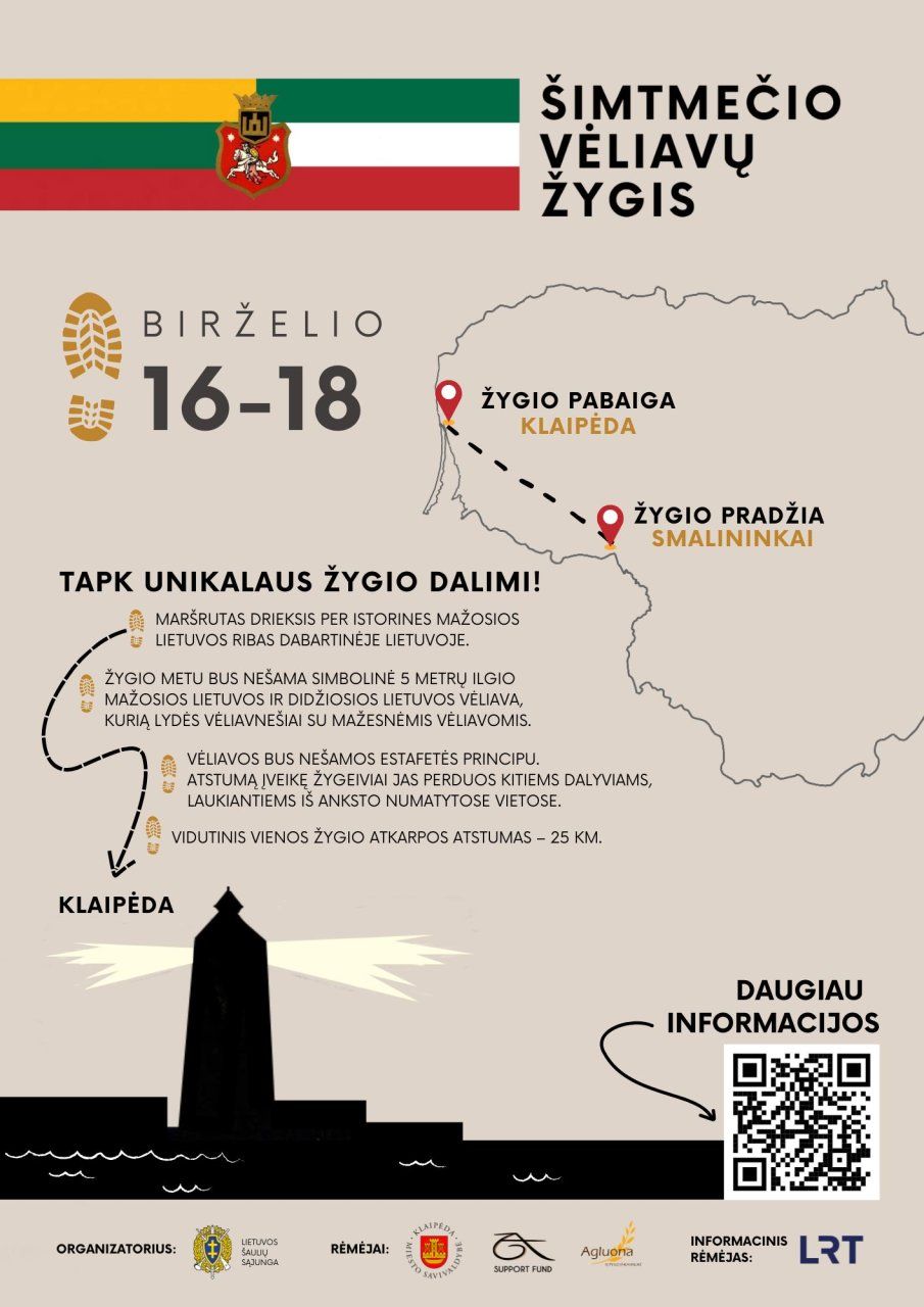 „Šimtmečio vėliavų žygis“: keliaukime Mažosios Lietuvos žeme iki mūsų Klaipėdos
