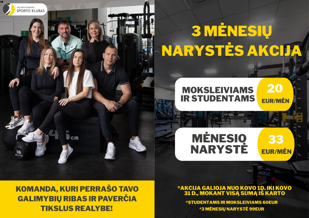Jeigu ieškote ne tik treniruoklių, bet ir juos derinti su baseinu, Palangos baseino sporto klubas – puikus pasirinkimas