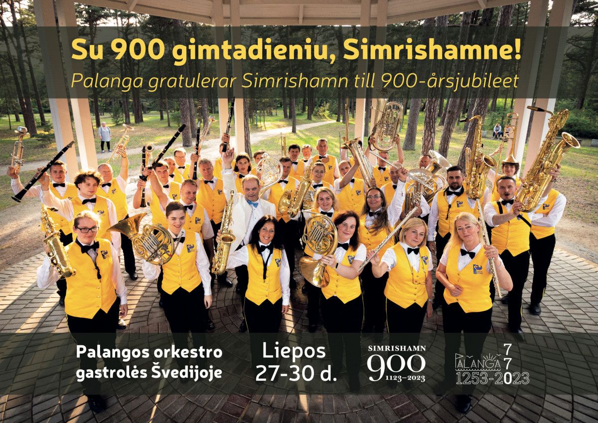 Palangos orkestras koncertais Švedijoje sveikins seniausią Palangos miestą partnerį - Simrishamną