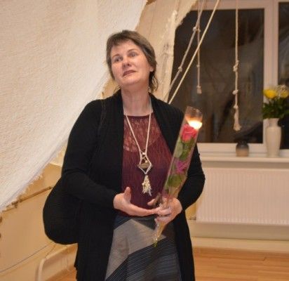 Parodos autorė Audronė Bukauskienė pristatė savo darbus, kuriuos skyrė Šventosios uostui ir jo istorijai.