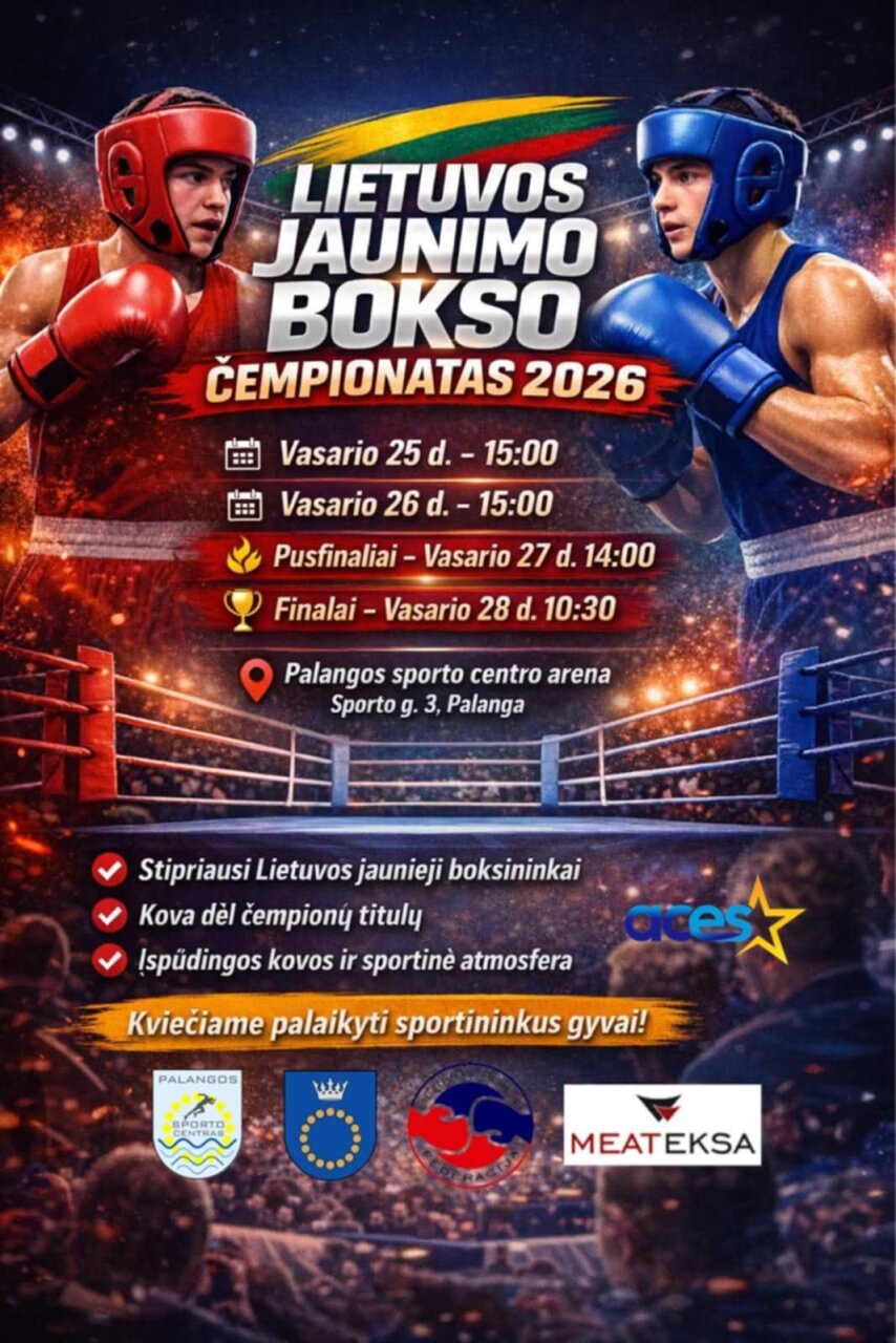 Vasario 25-28 dienomis Palangoje – Lietuvos jaunimo bokso čempionatas