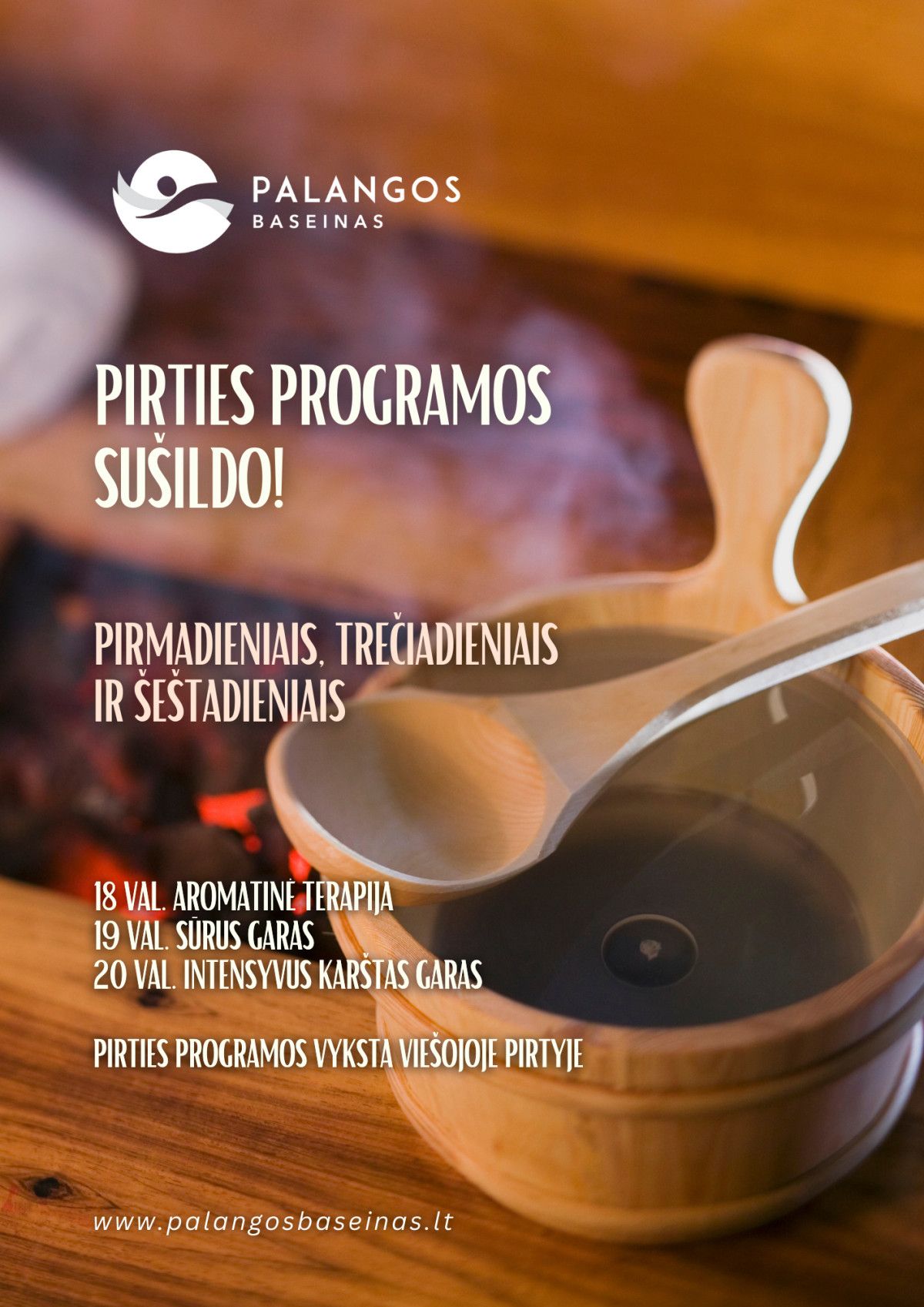 Pirties programos Palangos baseine