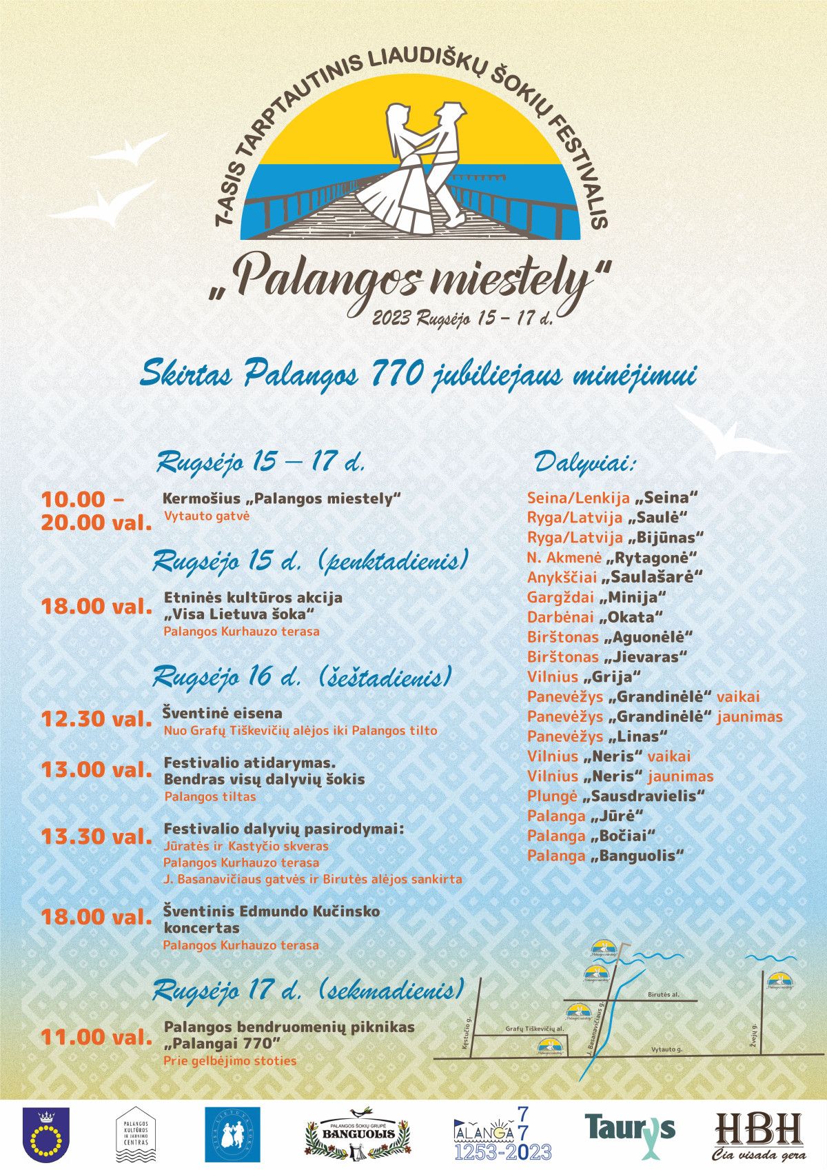 Festivalio "Palangos miestely" 2023 PROGRAMA