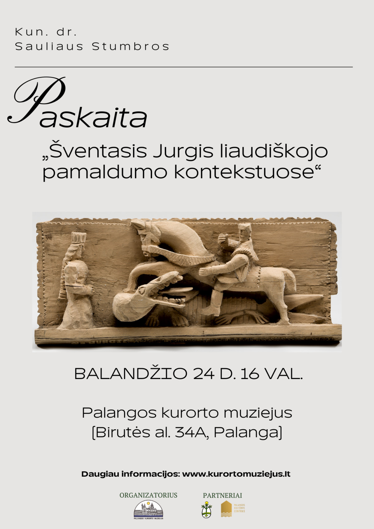 Kun. dr. Sauliaus Stumbros paskaita „Šventasis Jurgis liaudiškojo pamaldumo kontekstuose“