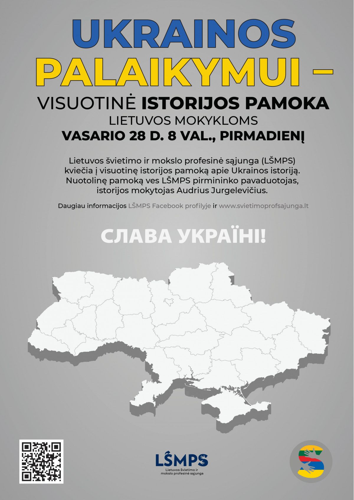 Ukrainos palaikymui – visuotinė istorijos pamoka Lietuvos mokykloms