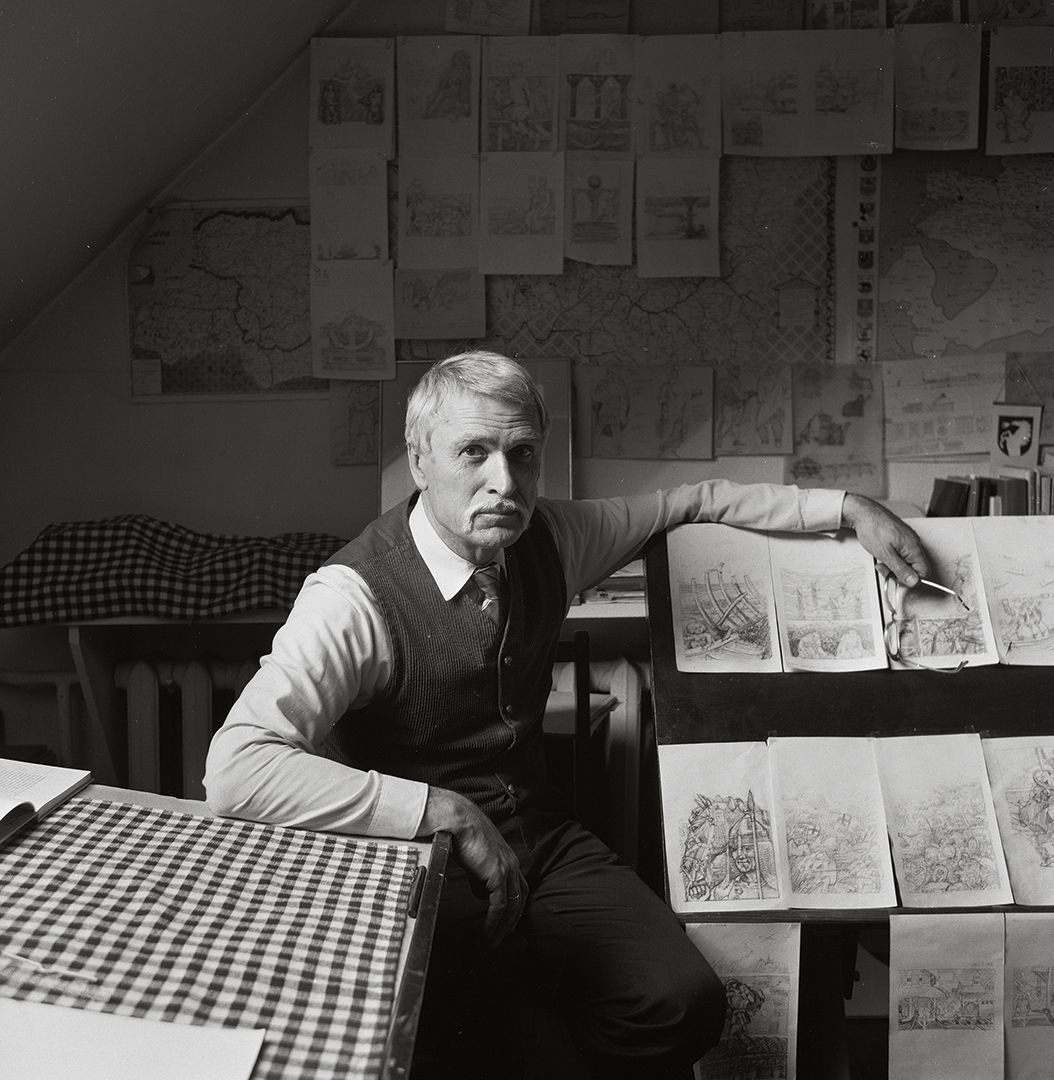 Grafikas, heraldikos kūrėjas Arvydas Každailis (R. Dichavičiaus nuotr., LNM)